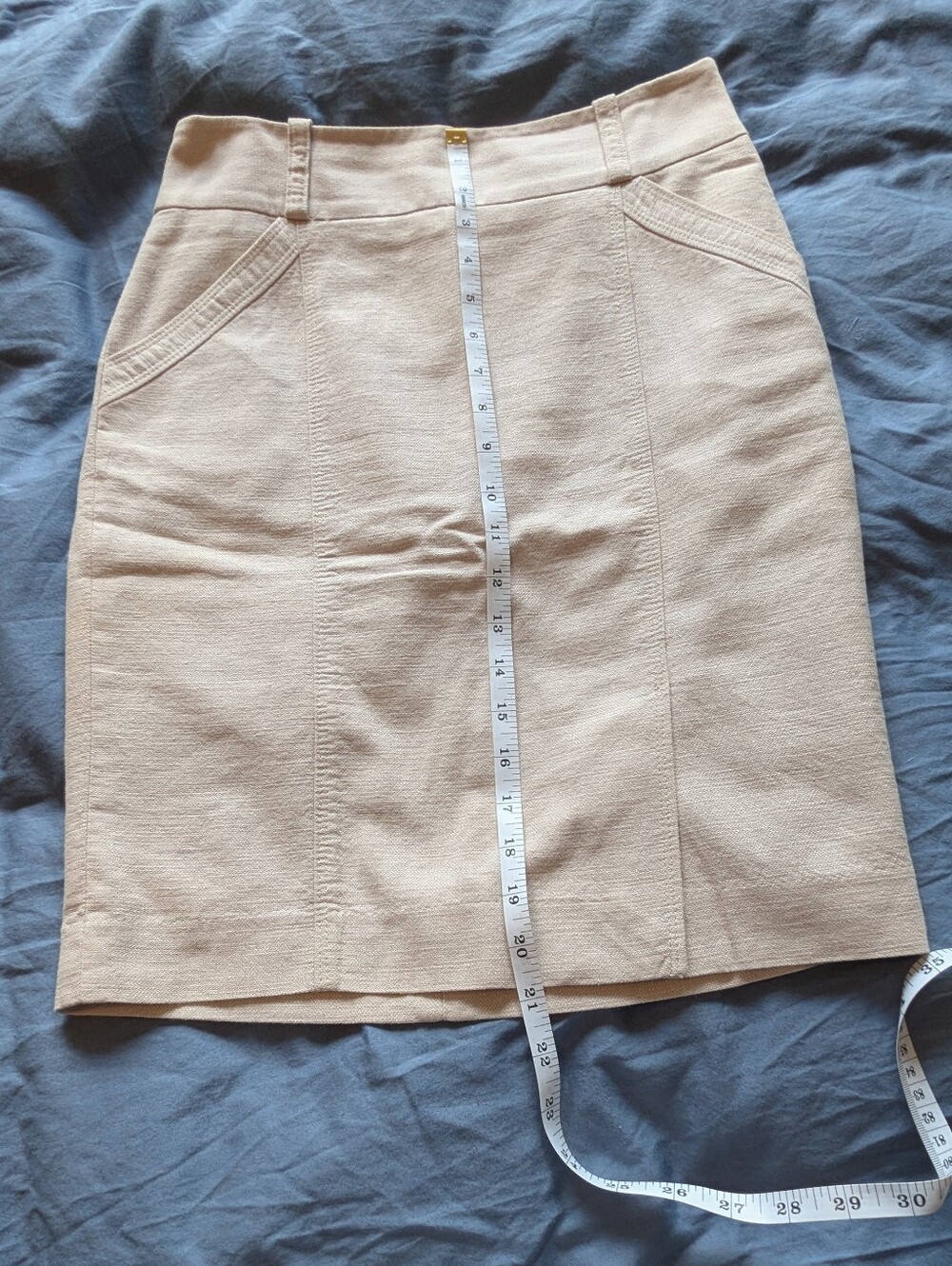 Women's Cream/Beige Straight Skirt - The Limited